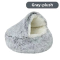 Autumn and Winter Soft Plush Pet Bed and Pet Bed Winter Warm and Cold Plush Comforter Nest Shell Cat Nest Semi-Enclosed Cat Nest
